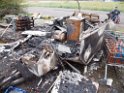 Wohnwagen ausgebrannt Koeln Muelheim Muelheimer Ring Piccoloministr P024